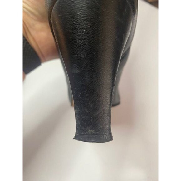 Vintage Amano Bootier Women's Black Leather Knee-High Go Go Boots With Heels - Picture 8 of 13